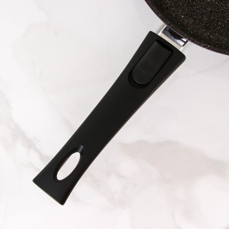 The frying pan “Elite”, D = 24 cm, removable handle, anti -stick coating, black color-3