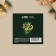 Mini Postcard “Happy New Year!”, Green Ball 7 x 7 cm, New Year