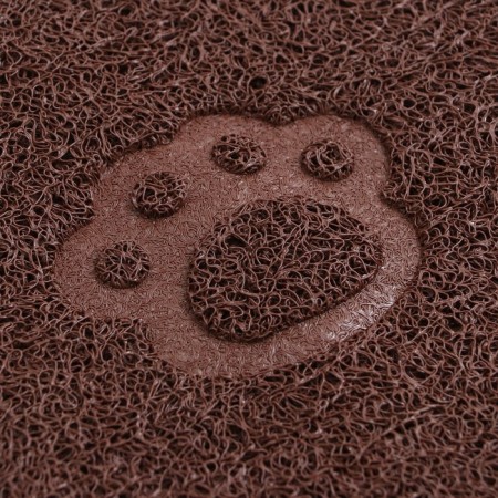 2-in-1 rug for a bowl/toilet for animals two circles, 47 x 26 cm, brown-2