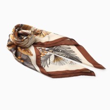 Women's scarf minku rr 70*70 cm, col. brown
