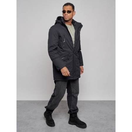 Extended male park, size 52, black color-10