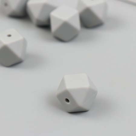 Busina silicone "polyhedron" light gray d = 1.4 cm