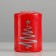 Candle - cylinder "Christmas tree", 5.6x8 cm, red with silver
