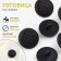 Buttons on the leg, d = 22 mm, black color