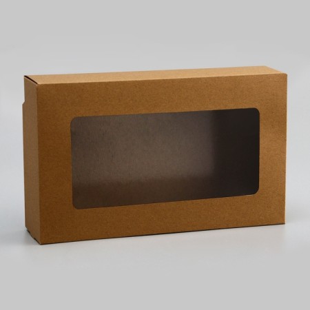Packaging for products, craft with a window, 23 x 14 x 6 cm, 1.9 liters-1