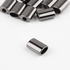 Tip for a cord, d = 4 mm, 13 × 9 × 6 mm, 10 pcs, black nickel color