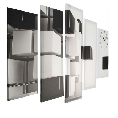 Carty clock is wall-mounted, modular "abstraction", silent, 80 x 140 cm-1