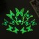 Magnet Plastic glows in the dark "Color butterflies" double wings set 12 pcs