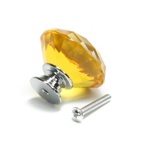 Handle button Cappio, color Gold "Diamond", glass, d = 40 mm-8