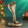 Figure "Snake of a cobra with an open mouth" gold, 20x18x35cm