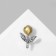 Brooch "Flower" Bun Rose, the color of a white-gold in silver