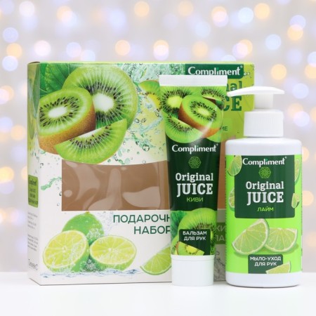 Gift set of Original Juice No. 1490 Kiwi-Lime: hand soap, 320 ml + hand balm, 100 ml-2