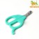 Small scissors are small with an emphasis for the finger, green