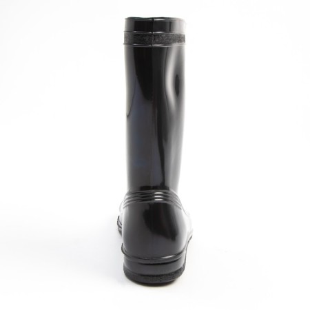 Women's boots with insulation, size 39, black color, PVC-2