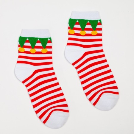Women's socks "holiday" Color red-white, size 23-25-1