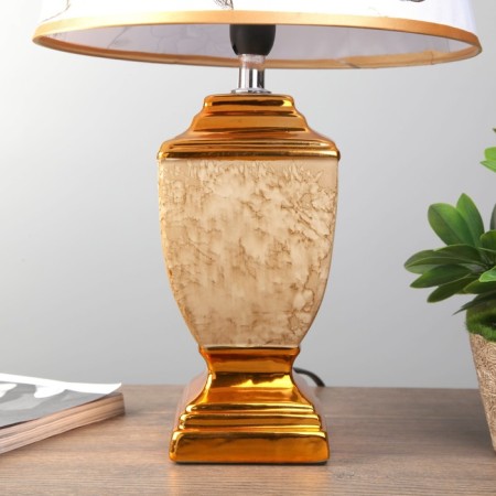 Frea desktop lamp 1x40W E14 gold-beige 24x24x39 cm Risalux-3