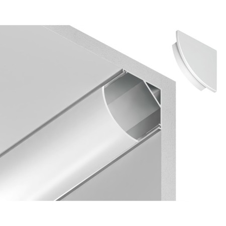 Profile aluminum angular round Ambrella Illumination Alum Profile, GP2100al, 2000x15.7x15.7 mm, silver color, matte disper-3