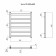 Terminus heated towel rail "Noto" P6, 500x600 mm, lower connection, chrome