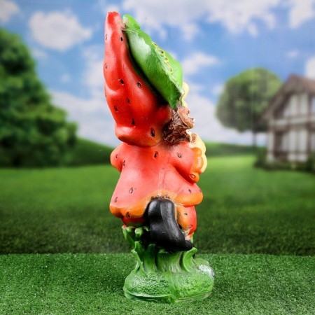 Garden Figure "Gnome of strawberry Welcome" 50x27x23cm-4