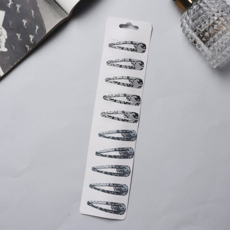 Invisibility for hair "Lira" (set 10 pcs) Pattern mesh, 4.5 cm, mix-1