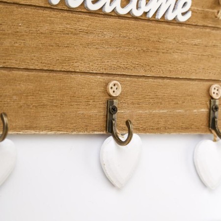 Decorative tree hooks "Three hearts. Welcome" mix 20x10x2.5 cm-2