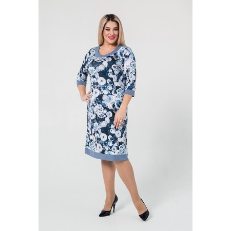 Women's dress, size 56, blue color-2