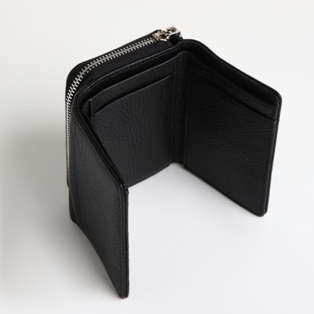 Women's wallet on a magnet, black color-4