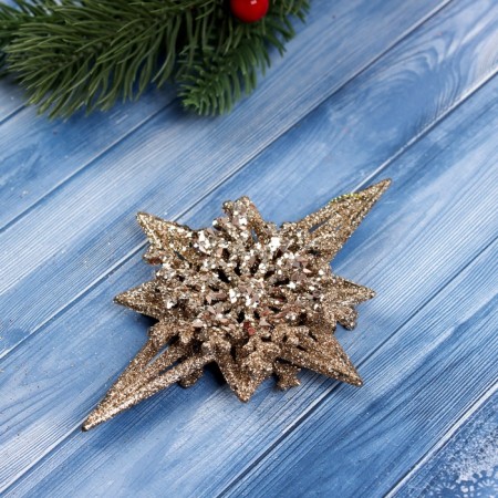 Jewelry decoration "Star Grace Glitter" 13.5x9 cm, gold-1