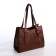 Bag Women's Tout with zipper, brown color