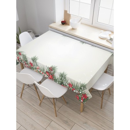 Tables on the table "Bilateral Christmas Design", rectangular, Saten, size 120x145 cm