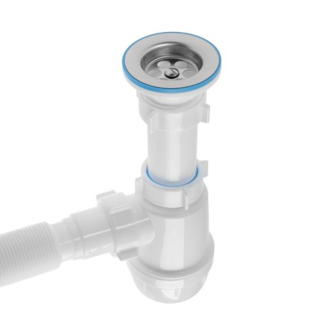 Siphon for sipi "Ani Plast" Varangian VA0115, 1 1/2 "x 40 mm, with corrugation 40 x 40/50 mm-1