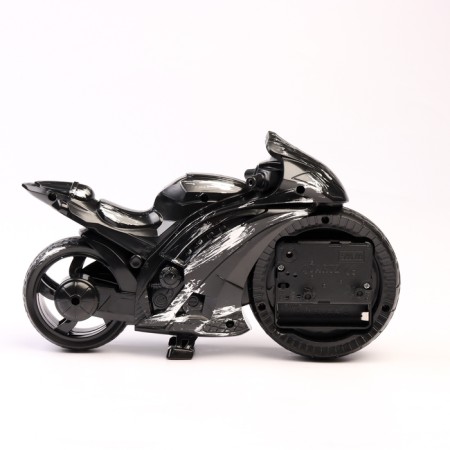 Clock - alarm clock "motorcycle", discrete move, d -6.5 cm, 21.5 x 12.5 cm, 3aaa-1