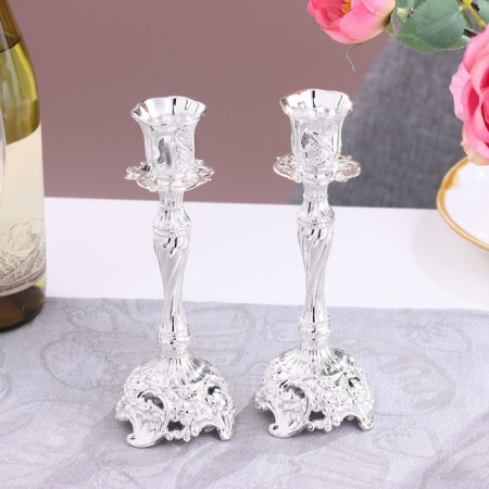 A set of 2 candlesticks, 7 x 7 x 19 cm-1