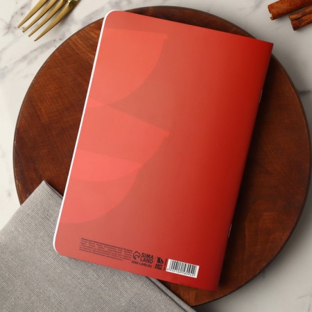 Culinary notebook for recording recipes A5, 48 L soft-tach "Red"-6