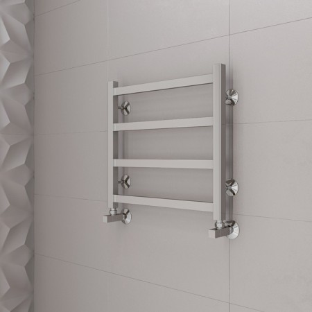 Terminus heated towel rail "Noto" P4, 500x500 mm, lower connection, chrome-2