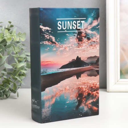 Safe Brush Tree leatherette "beautiful sunset" 21x13x5 cm