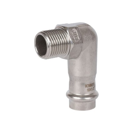 Rommer RSS-0010-001812, VPR-HR, D = 18 mm x 1/2 ", press, stainless steel. Steel.