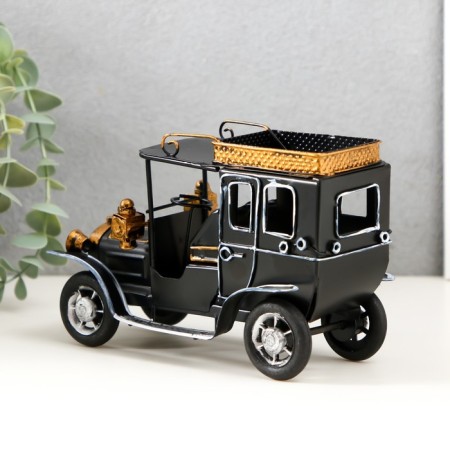 Metal souvenir "Retro. Black-gold car" 16.7x7.7x11 cm-2
