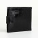 Male purse on the button, Textura, for cards, for coins, black color