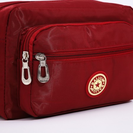 Bag Cross-Bodi with a zipper, red color-3