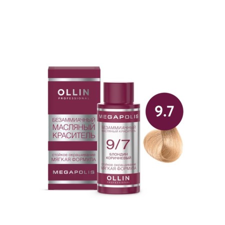 Hair dye OLLIN Professional Megapolis, non -ammonia, oil, tone 9/7