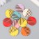 Decor for creativity wood "Circle with diagonal stripes" MIX 3x3x0.5 cm
