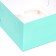 Packaging for 4 cupcakes with a window, green, 16 x 16 x 10 cm