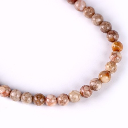 Beads made of natural stone "Sand Agat" set 58 pcs., Size 1 pc. - 6 mm-3