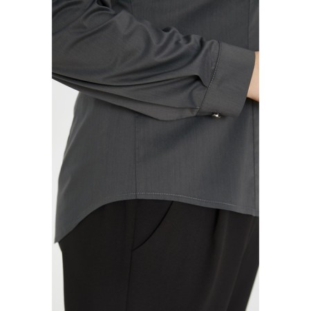 Female blouse, size 54, dark gray color-5