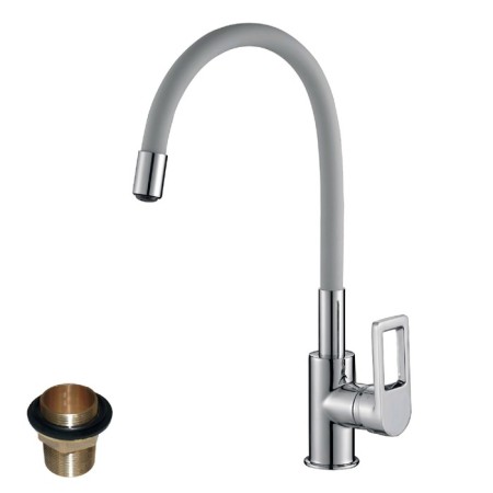 Rossinka Z35-35U-GRAY kitchen mixer, with flexible color surge, chromium color, gray