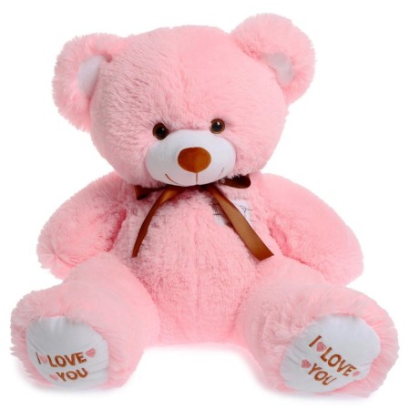 Soft toy "Bear Toptyka", pink color, 70 cm