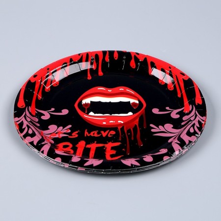 Paper “lips” plate, in a set of 6 pcs.-1