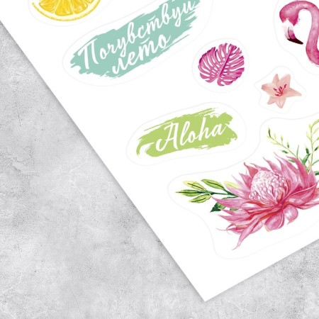 Stickerbook "#Tropics", 8 sheets, 14 x 21 cm-1