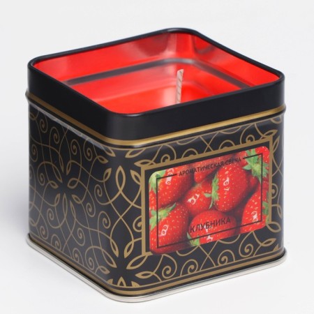 Aromatic candles in a tin bank "Strawberry"-2